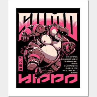 Hippo Sumo Wrestler Sci-fi Job Future Mecha Animals Robot Posters and Art
